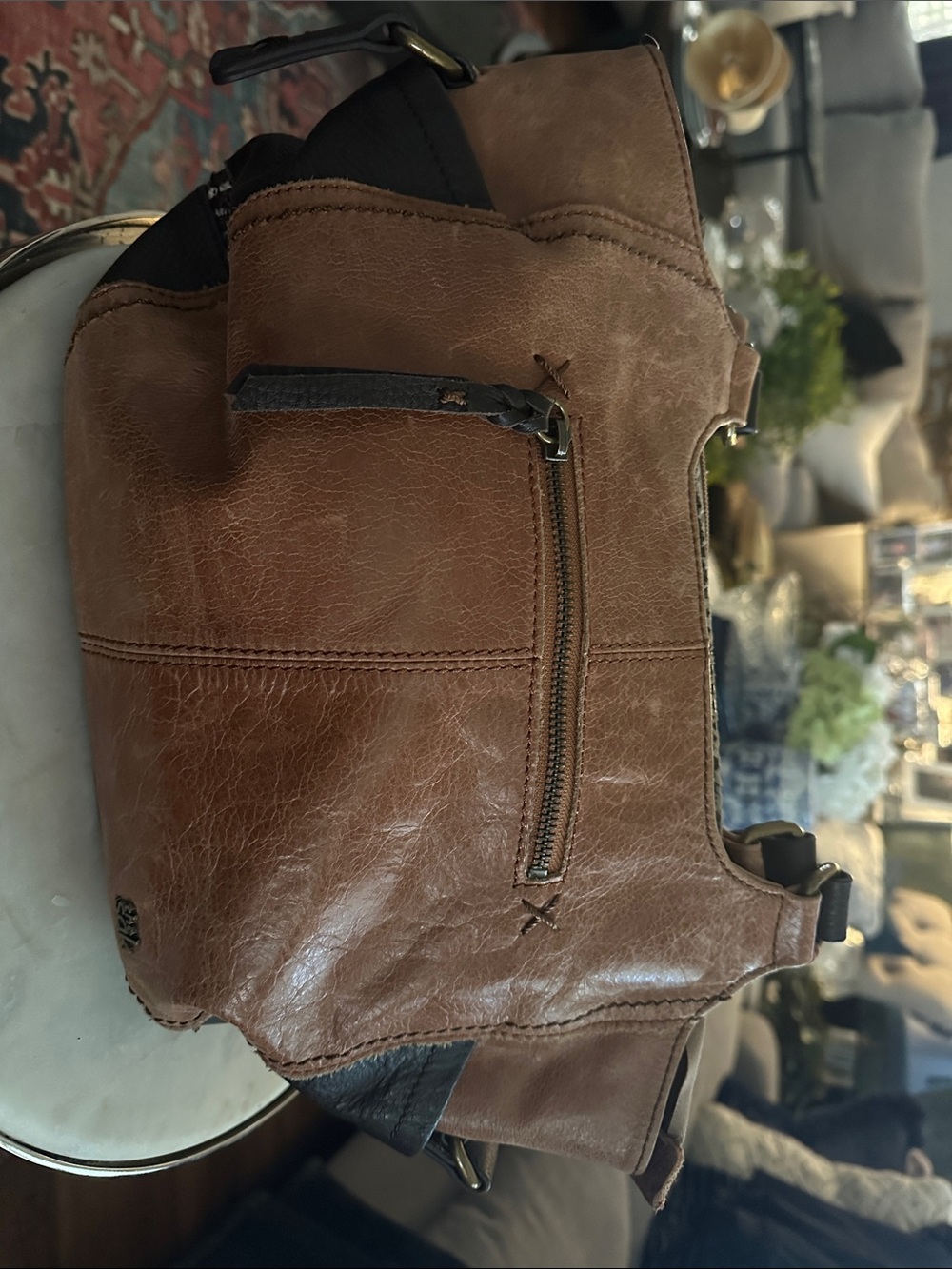 The Sak Brown Leather Shoulder Bag